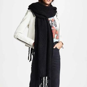 Free People oversized black scarf